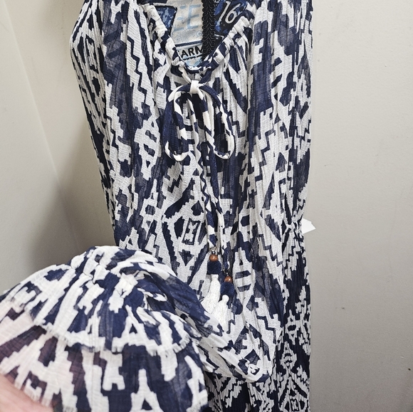 NWT Tory Burch Katherine Dress Small Cold Shoulder Maxi - Picture 6 of 9